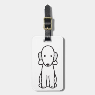 Bedlington Terrier Dog Cartoon Luggage Tag
