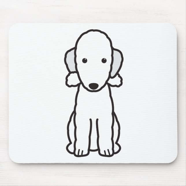 Bedlington Terrier Dog Cartoon Mouse Mat (Front)