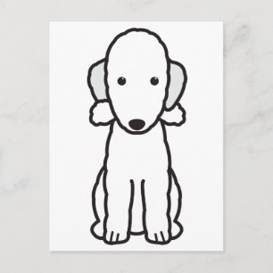 Bedlington Terrier Dog Cartoon Postcard