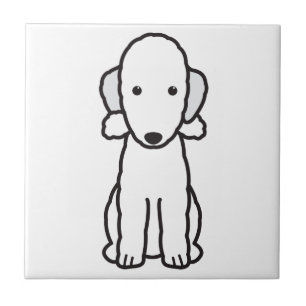 Bedlington Terrier Dog Cartoon Tile