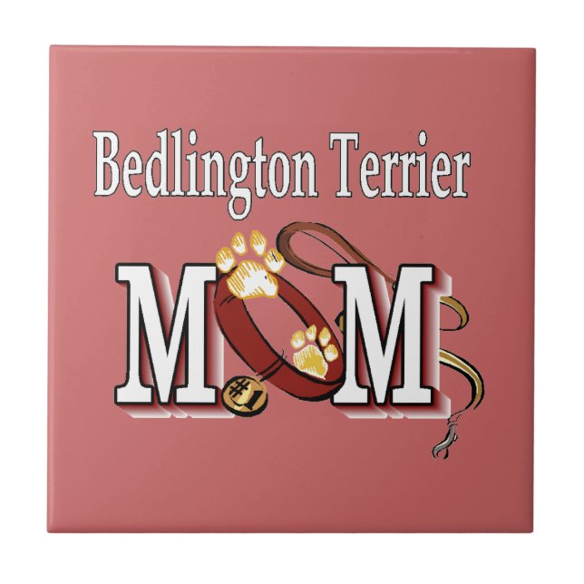 Bedlington Terrier Dog MOM Tile (Front)