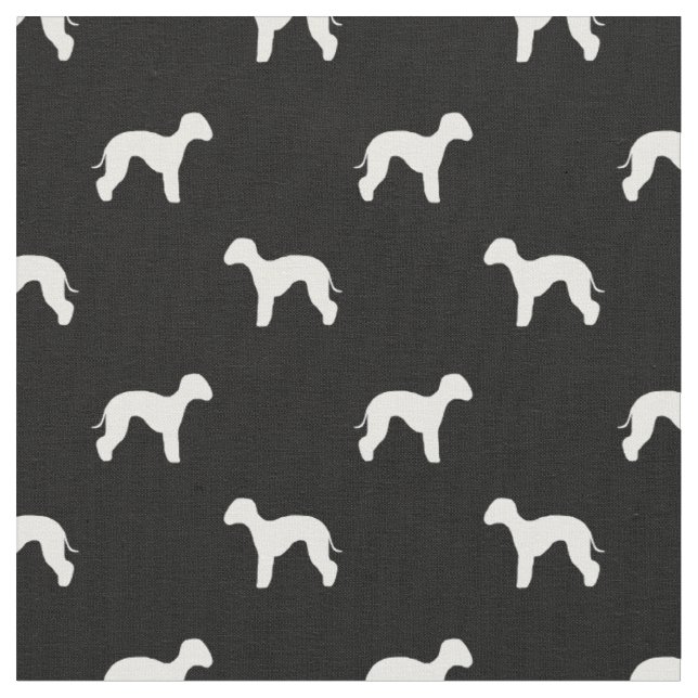 bedlington terrier dog silhouette black fabric (Close Up)