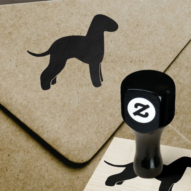 Bedlington Terrier Dog Silhouette Rubber Stamp (Creator Uploaded)