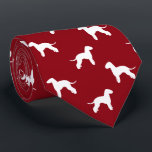 Bedlington Terrier Dog Silhouettes Pattern Red Tie<br><div class="desc">This original Bedlington Terrier silhouettes pattern neck tie makes a great gift for dog dads! Available in a variety of colours, this cool tie makes a statement for anyone who loves a Bedlington. An awesome gift for the guy who wears a tie for business, or for special events like holiday...</div>
