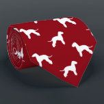 Bedlington Terrier Dog Silhouettes Pattern Red Tie<br><div class="desc">This original Bedlington Terrier silhouettes pattern neck tie makes a great gift for dog dads! Available in a variety of colours, this cool tie makes a statement for anyone who loves a Bedlington. An awesome gift for the guy who wears a tie for business, or for special events like holiday...</div>