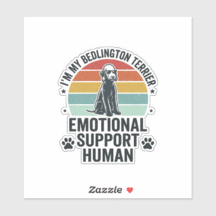 Bedlington Terrier Emotional Support Human Vintage