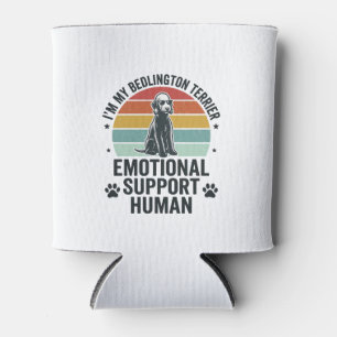 Bedlington Terrier Emotional Support Human Vintage Can Cooler