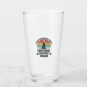 Bedlington Terrier Emotional Support Human Vintage Glass