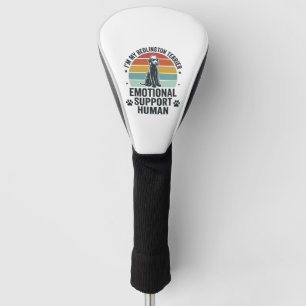 Bedlington Terrier Emotional Support Human Vintage Golf Head Cover