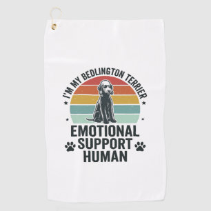 Bedlington Terrier Emotional Support Human Vintage Golf Towel