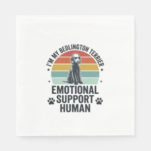Bedlington Terrier Emotional Support Human Vintage Napkin