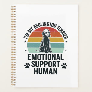 Bedlington Terrier Emotional Support Human Vintage Planner