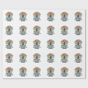 Bedlington Terrier Emotional Support Human Vintage Wrapping Paper