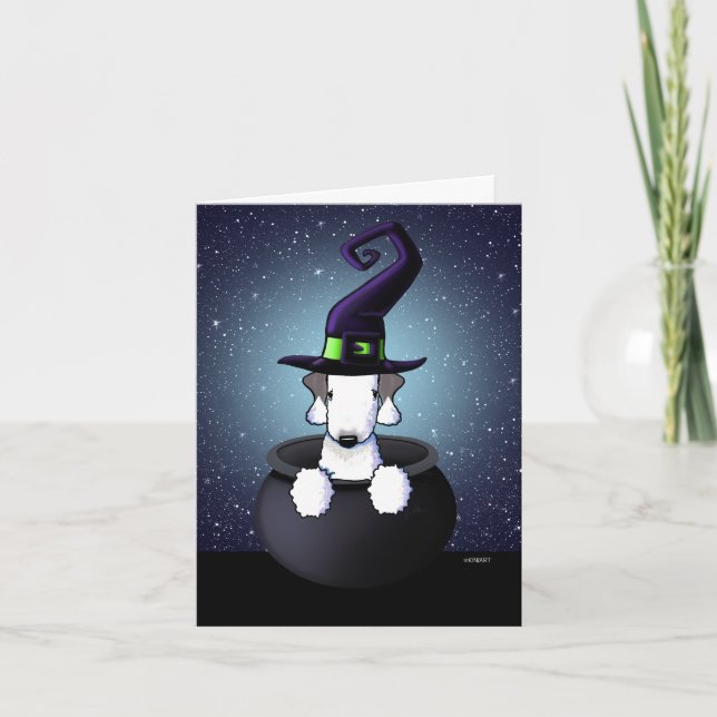 Bedlington Terrier Halloween Card (Front)