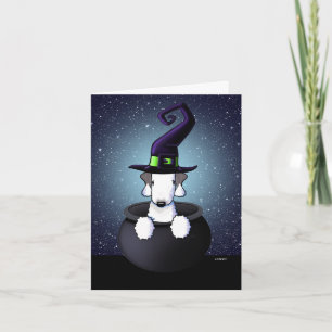 Bedlington Terrier Halloween Card