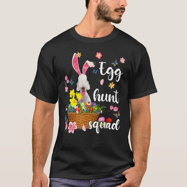 Bedlington Terrier Happy Easter Day Easter Colorfu T-Shirt (Front)