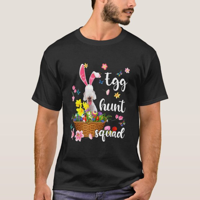 Bedlington Terrier Happy Easter Day Easter Colorfu T-Shirt (Front)