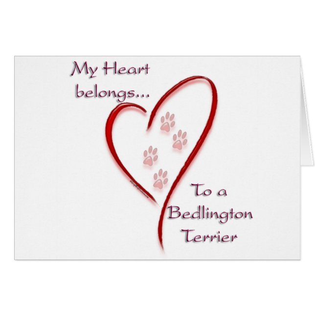 Bedlington Terrier Heart Belongs (Front Horizontal)