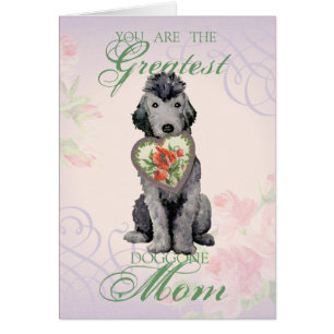 Bedlington Terrier Heart Mum Greeting Card
