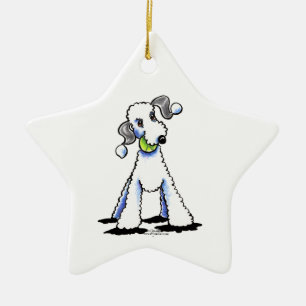 Bedlington Terrier Let's Play Ceramic Tree Decoration
