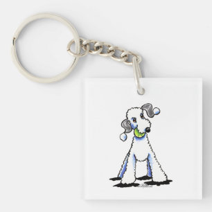 Bedlington Terrier Let's Play Key Ring