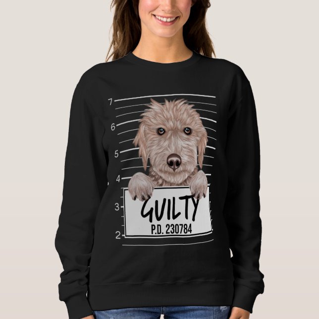 Bedlington Terrier Mugshot Guilty Dog Sweatshirt (Front)