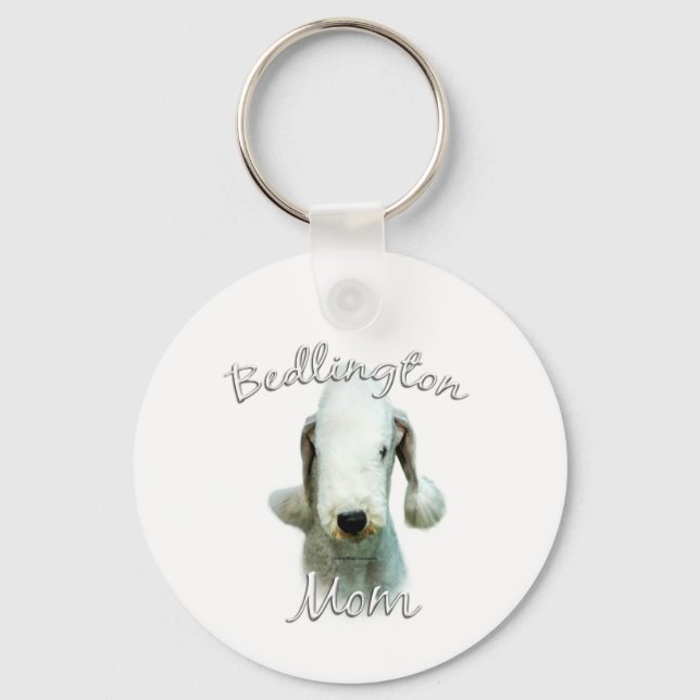 Bedlington Terrier Mum 2 Key Ring (Front)