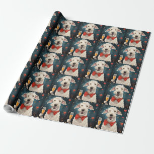 Bedlington Terrier New Year Wrapping Paper