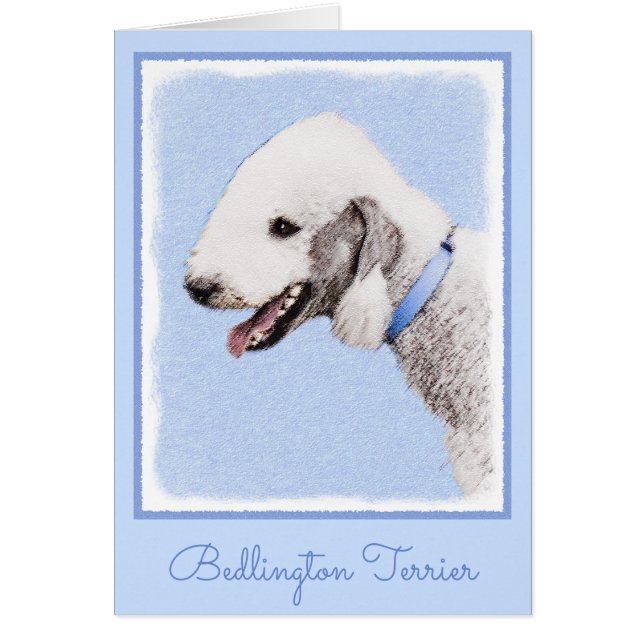 Bedlington Terrier Painting - Original Dog Art (Front)