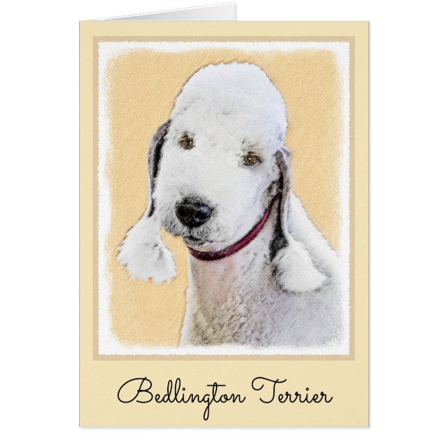 Bedlington Terrier Painting - Original Dog Art (Front)