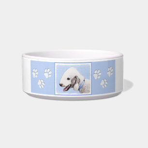 Bedlington Terrier Painting - Original Dog Art Bowl