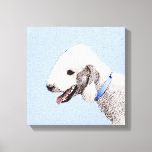 Bedlington Terrier Painting - Original Dog Art Canvas Print