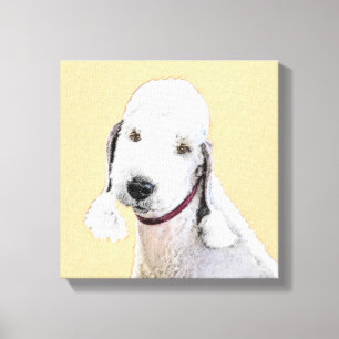 Bedlington Terrier Painting - Original Dog Art Canvas Print