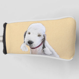 Bedlington Terrier Painting - Original Dog Art Golf Head Cover