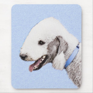 Bedlington Terrier Painting - Original Dog Art Mouse Mat