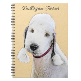 Bedlington Terrier Painting - Original Dog Art Notebook