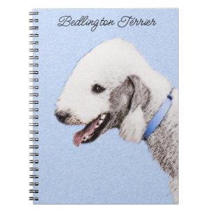 Bedlington Terrier Painting - Original Dog Art Notebook