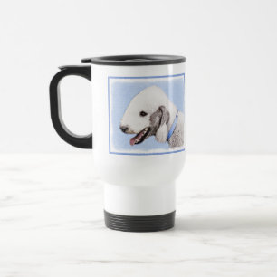 Bedlington Terrier Painting - Original Dog Art Travel Mug
