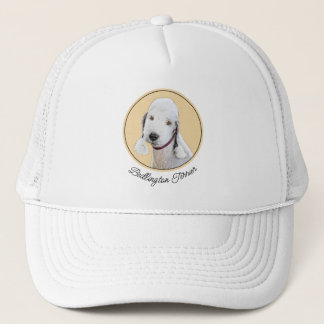 Bedlington Terrier Painting - Original Dog Art Trucker Hat
