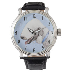 Bedlington Terrier Painting - Original Dog Art Watch