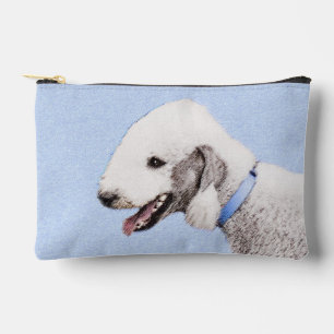 Bedlington Terrier Painting Sandy Colour Dog Art Accessory Pouch