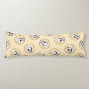 Bedlington Terrier Painting Sandy Colour Dog Art Body Cushion