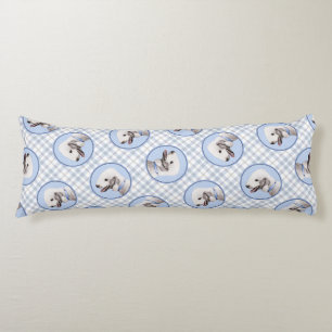 Bedlington Terrier Painting Sandy Colour Dog Art Body Cushion