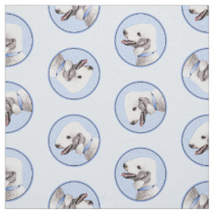 Bedlington Terrier Painting Sandy Colour Dog Art Fabric