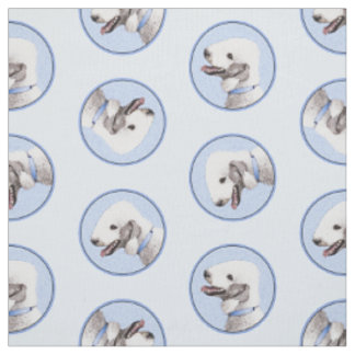 Bedlington Terrier Painting Sandy Colour Dog Art Fabric