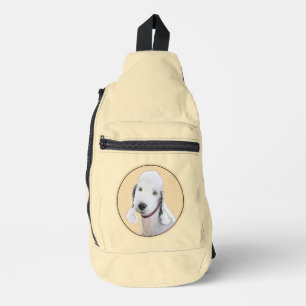 Bedlington Terrier Painting Sandy Colour Dog Art Sling Bag