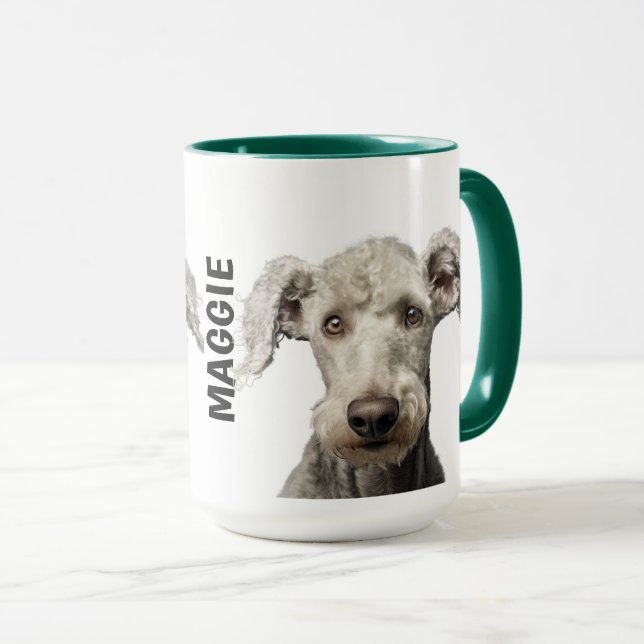 Bedlington Terrier Personalised  Mug (Front Right)