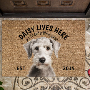 Bedlington Terrier Personalised Pet Doormat
