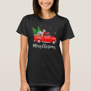 Bedlington Terrier Red Truck Christmas Tree Xmas D T-Shirt