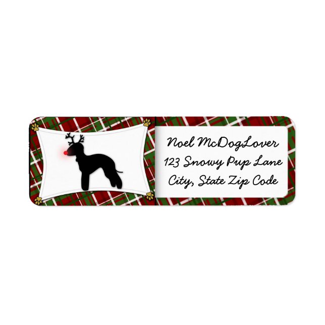 Bedlington Terrier Reindeer Christmas (Front)